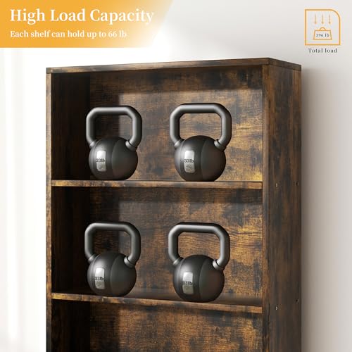 6-Tier Black Bookshelf K13023