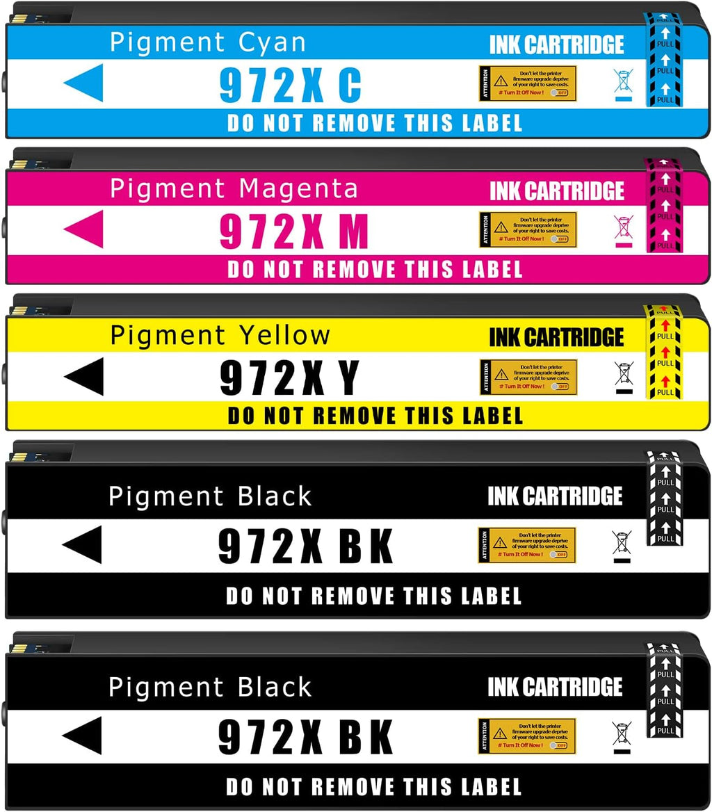 Compatible Ink Cartridge Replacement 5 Pack Black Cyan Magenta Yellow Y801