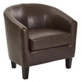 Cocoa Faux Leather Club Chair U4801