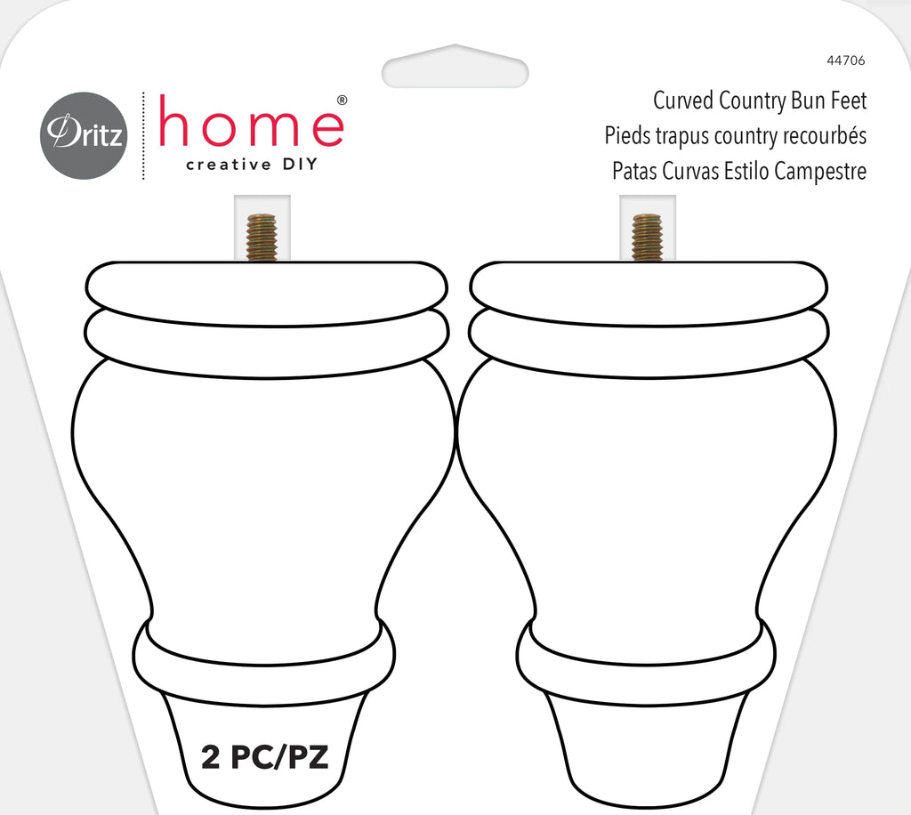 Natural 2 Pc Bun Feet S896