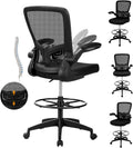 Black Ergonomic Tall Office Chair with Footrest Q595