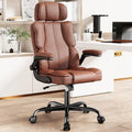 Black Leather Executive Office Chair with Lumbar Support M622