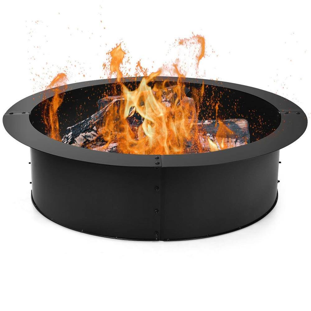 Black Portable Steel Propane Gas Fire Pit U832
