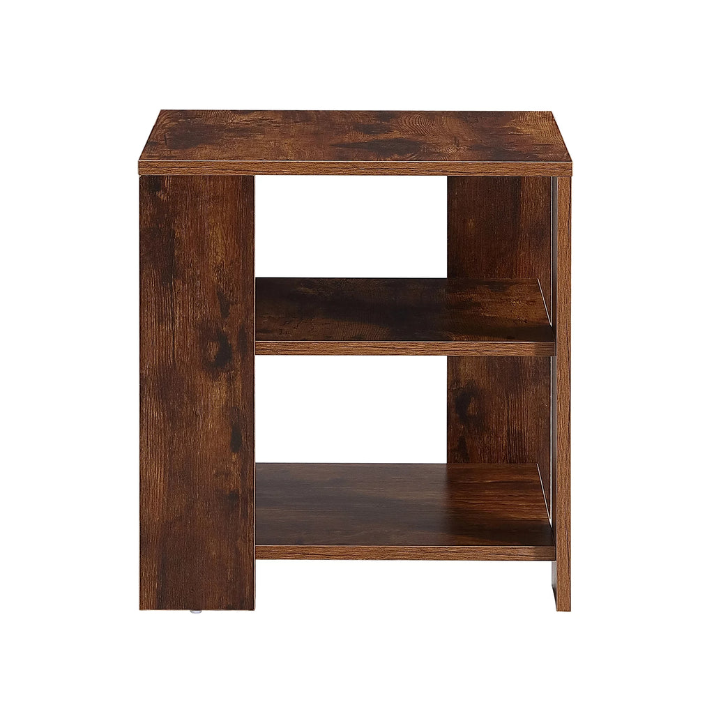 3 Tier Wood Nightstand with Open Shelf A6919
