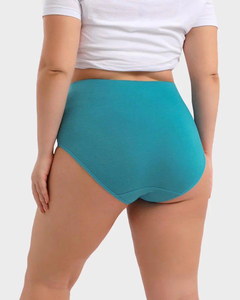 High-Waisted Full Coverage Cotton Briefs 4 Pack Z648174