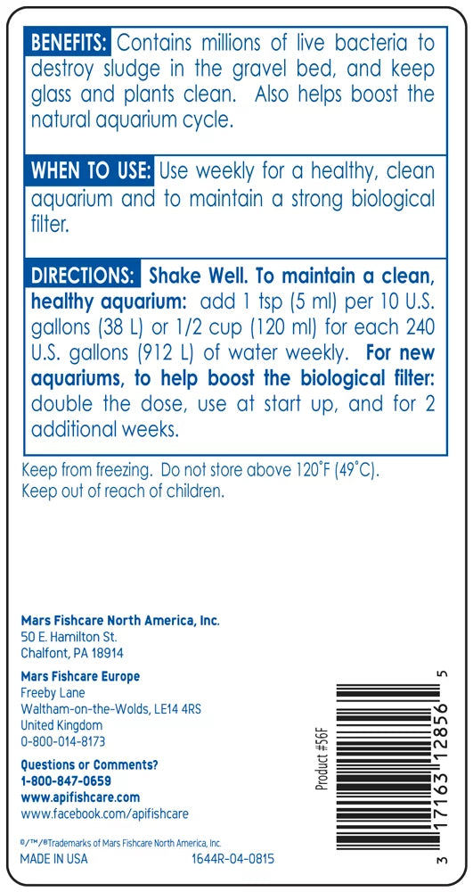 Freshwater And Saltwater Aquarium Cleaning Solution 1 Gal O8812