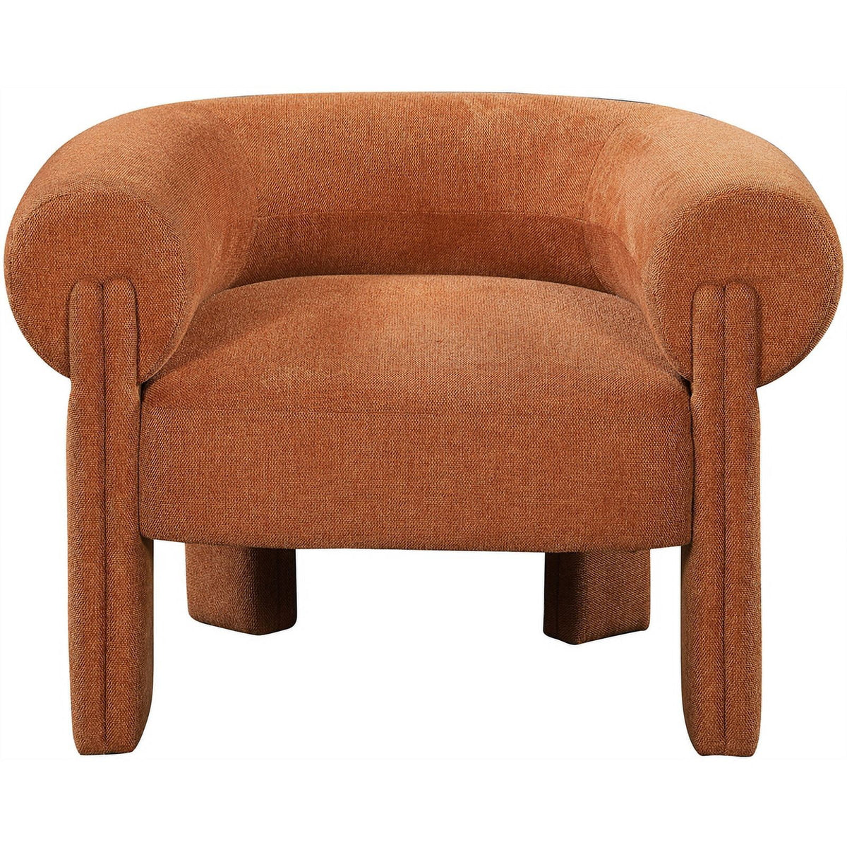 Cognac Fabric Accent Chair O83214