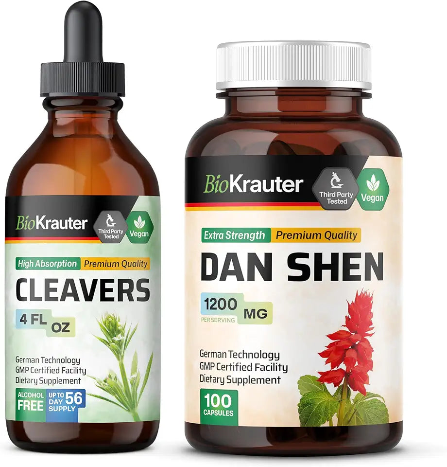 Cleavers Tincture 4 Fl. Oz. & Dan Shen 100 Capsules K907546