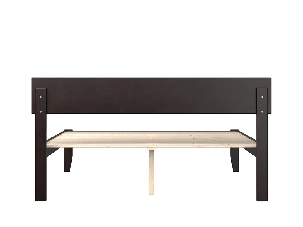 Queen Wood Platform Bed Frame with Headboard K6827