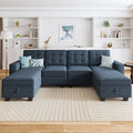 Light Grey U-Shaped Sofa with Storage Y5078