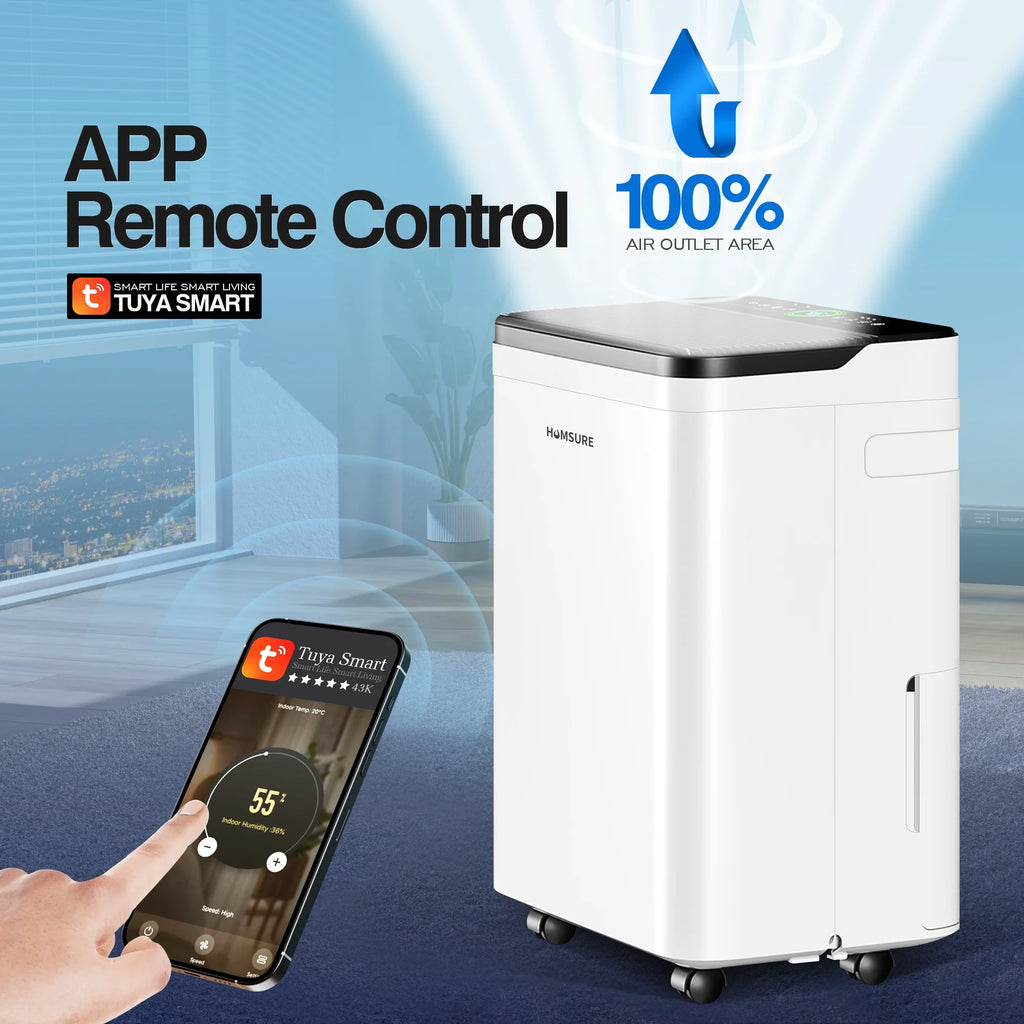 Wifi Dehumidifier 70 Pint 4500 Sq. Ft. White S99717