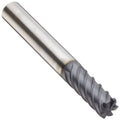 Carbide Corner Radius End Mill Long Reach Uncoated Bright Finish 6 Flutes N27712