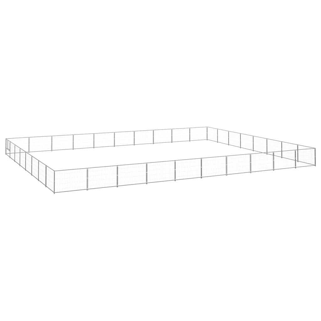 Dog Kennel Silver Steel R813230