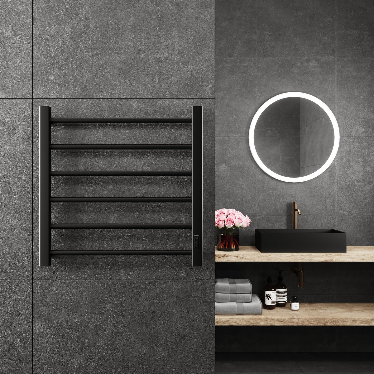 Wall Mounted Electric Towel Warmer in Chrome 24 S839395