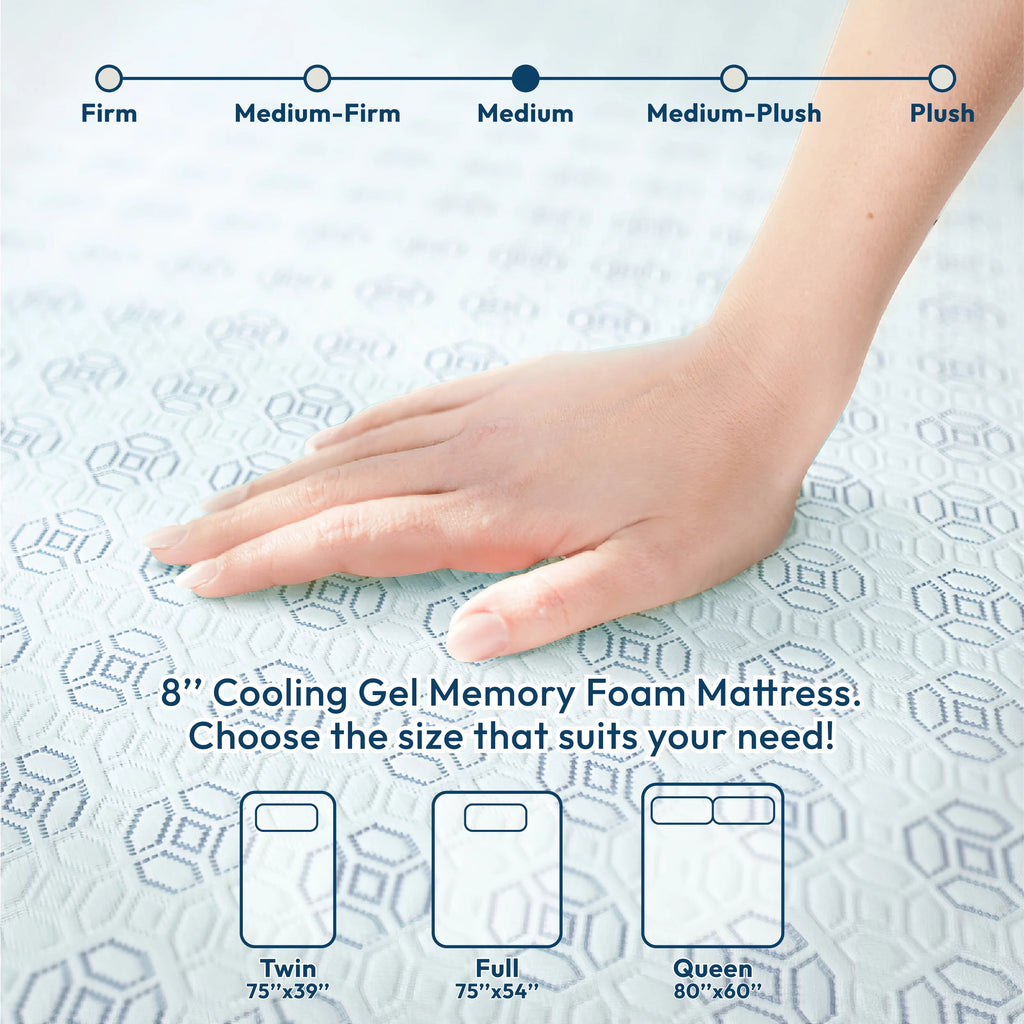 Cooling Gel Memory Foam Mattress Queen Q232194