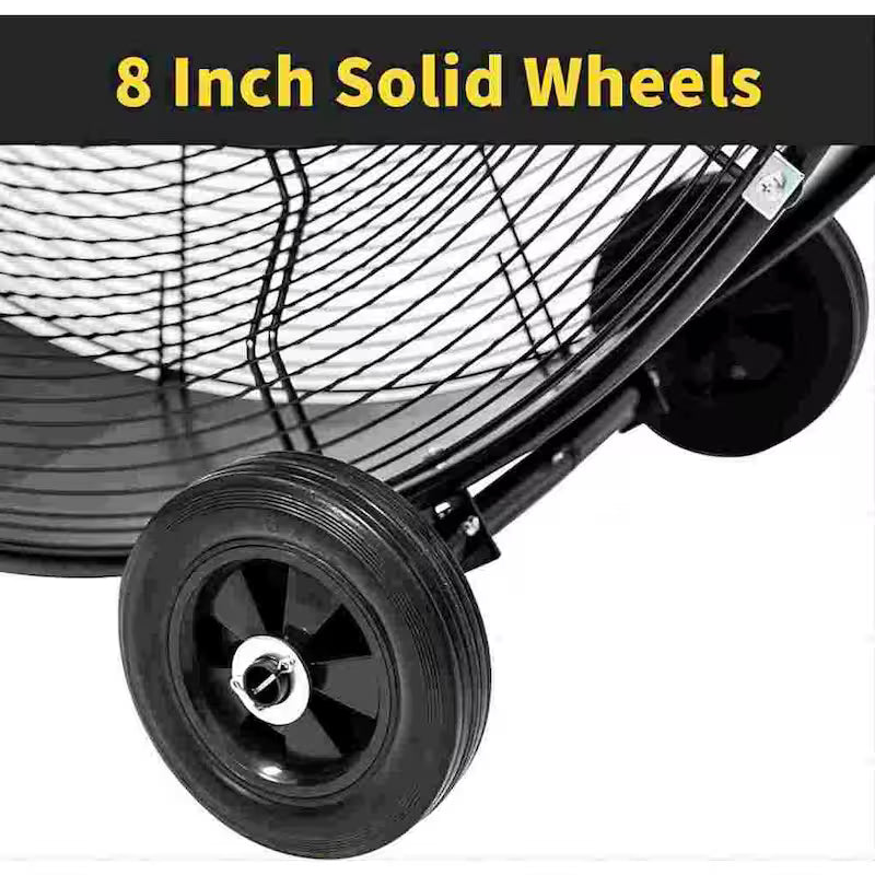 Industrial Drum Fan, 18600 CFM High Velocity 2 Speed 3/5 HP Heavy-Duty Metal Air Circulator G78215