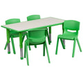 Adjustable Plastic Activity Table with 4 Chairs M7351