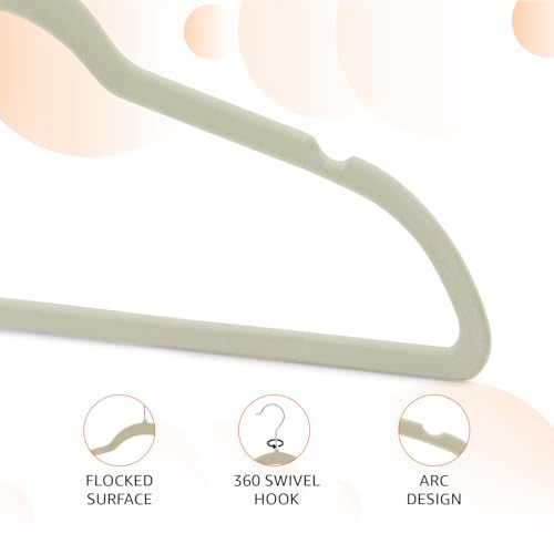 Velvet Non-Slip Suit Hangers, Pack of 50, Black V6663