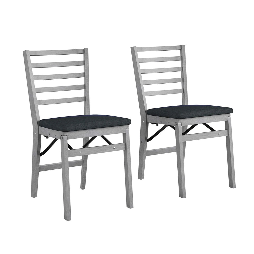 Gray Wash 2-Pack Wood Folding Chair N856915
