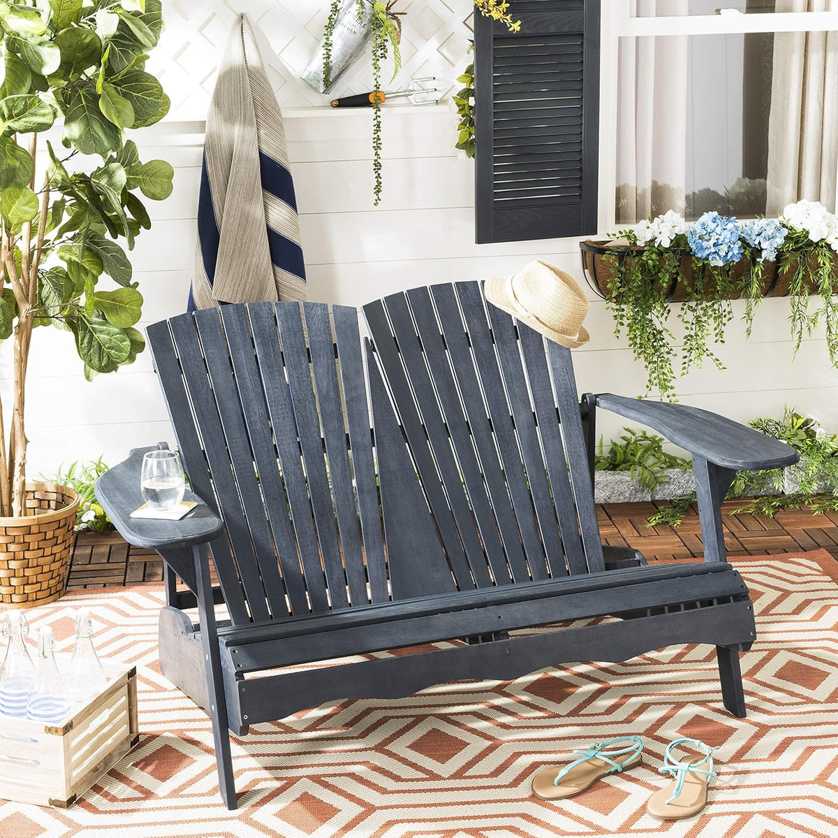 Natural Acacia Wood Bench H791