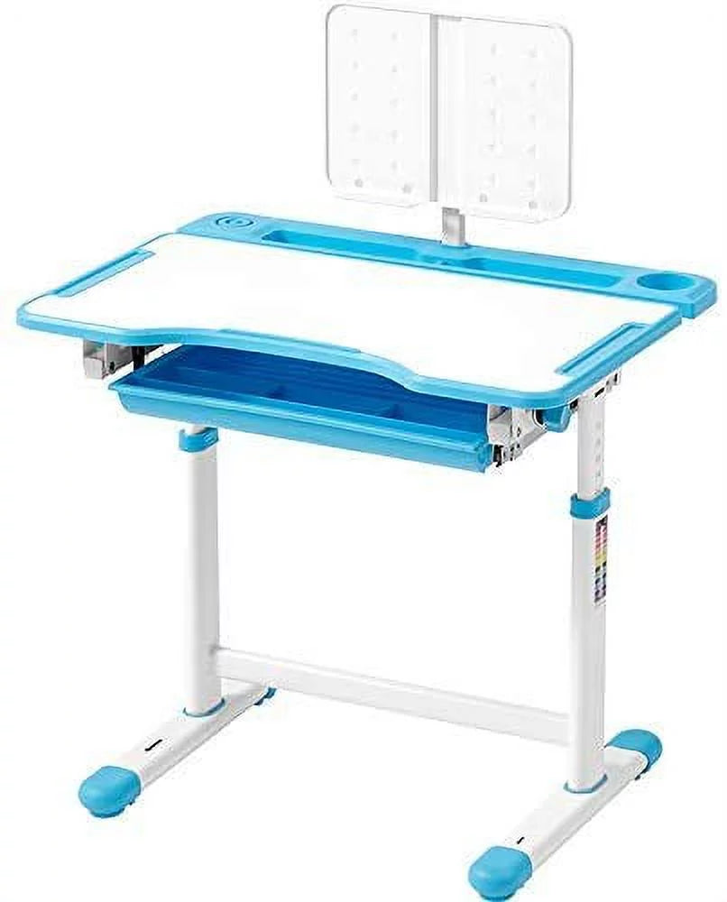 Height Adjustable Blue Kids Desk and Chair Set O55922