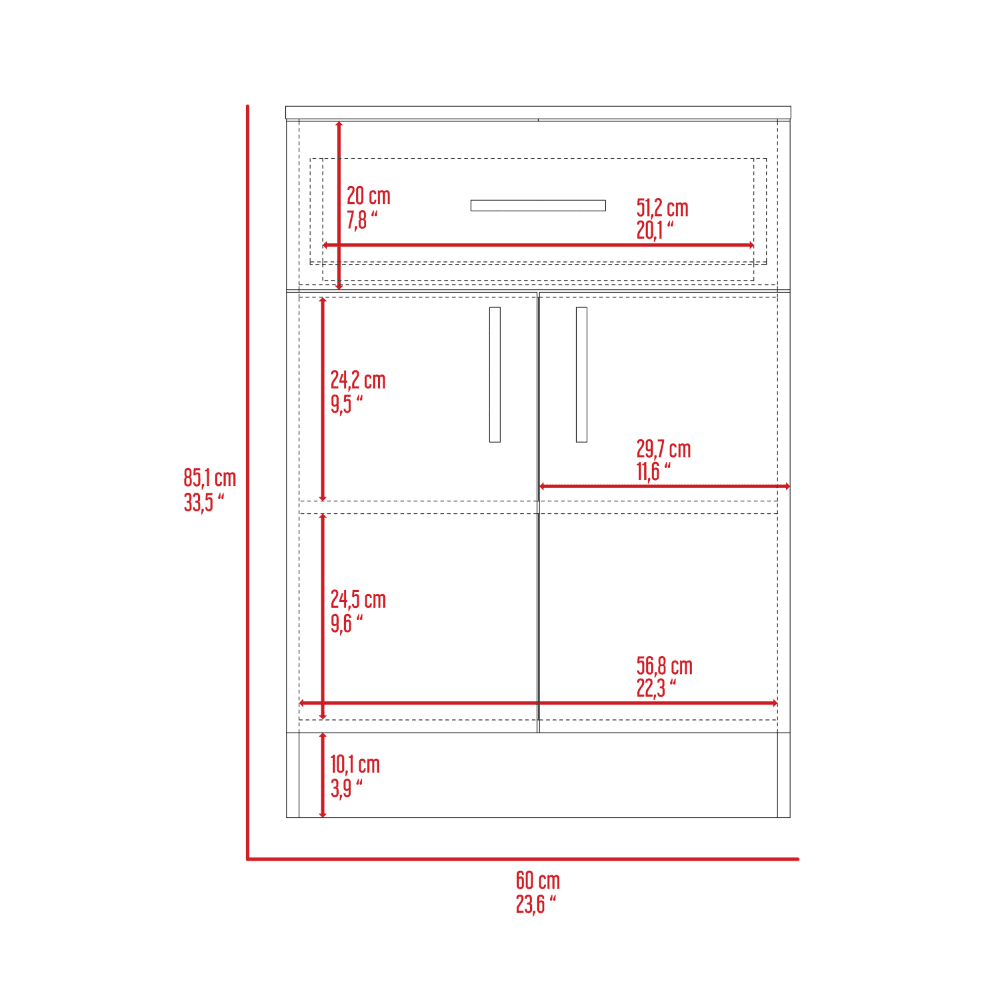 White Light Oak Cabinet Pantry V59036
