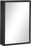 Black Stainless Steel Wall-Mounted Medicine Cabinet with Mirror Y218666