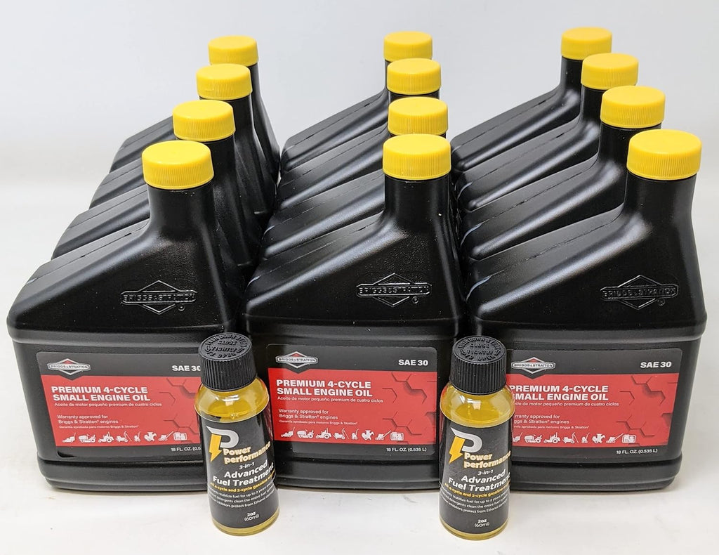 SAE 30 Engine Oil 18oz Bottle and Fuel Treatment Pack of 2 D78767