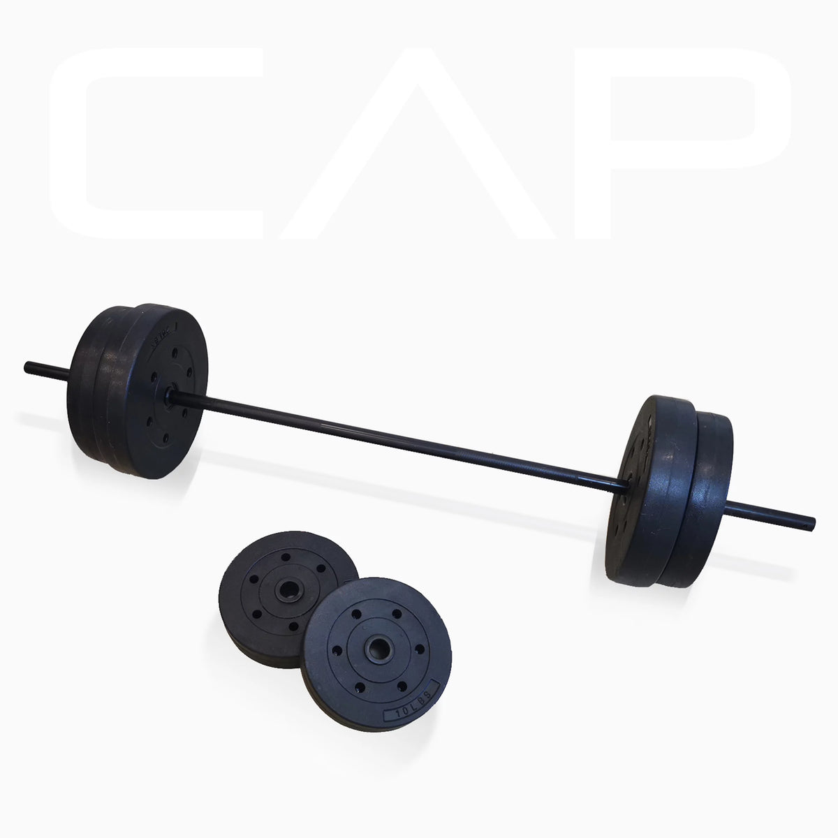 Adjustable Weight Bench with Rack and 90 lb Vinyl Weight Set P5596