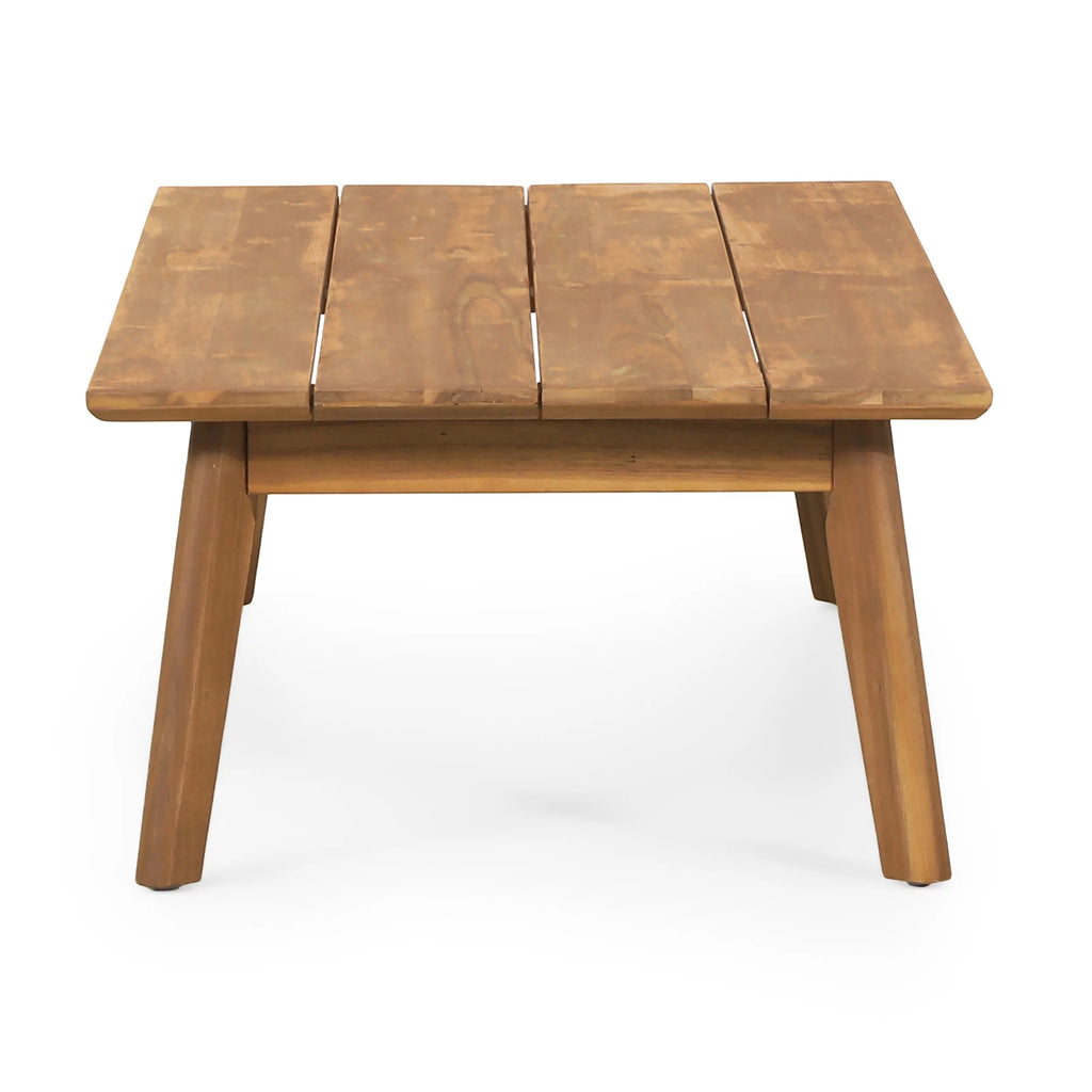 Acacia Wood Loveseat and Coffee Table Set with Cushions F3737
