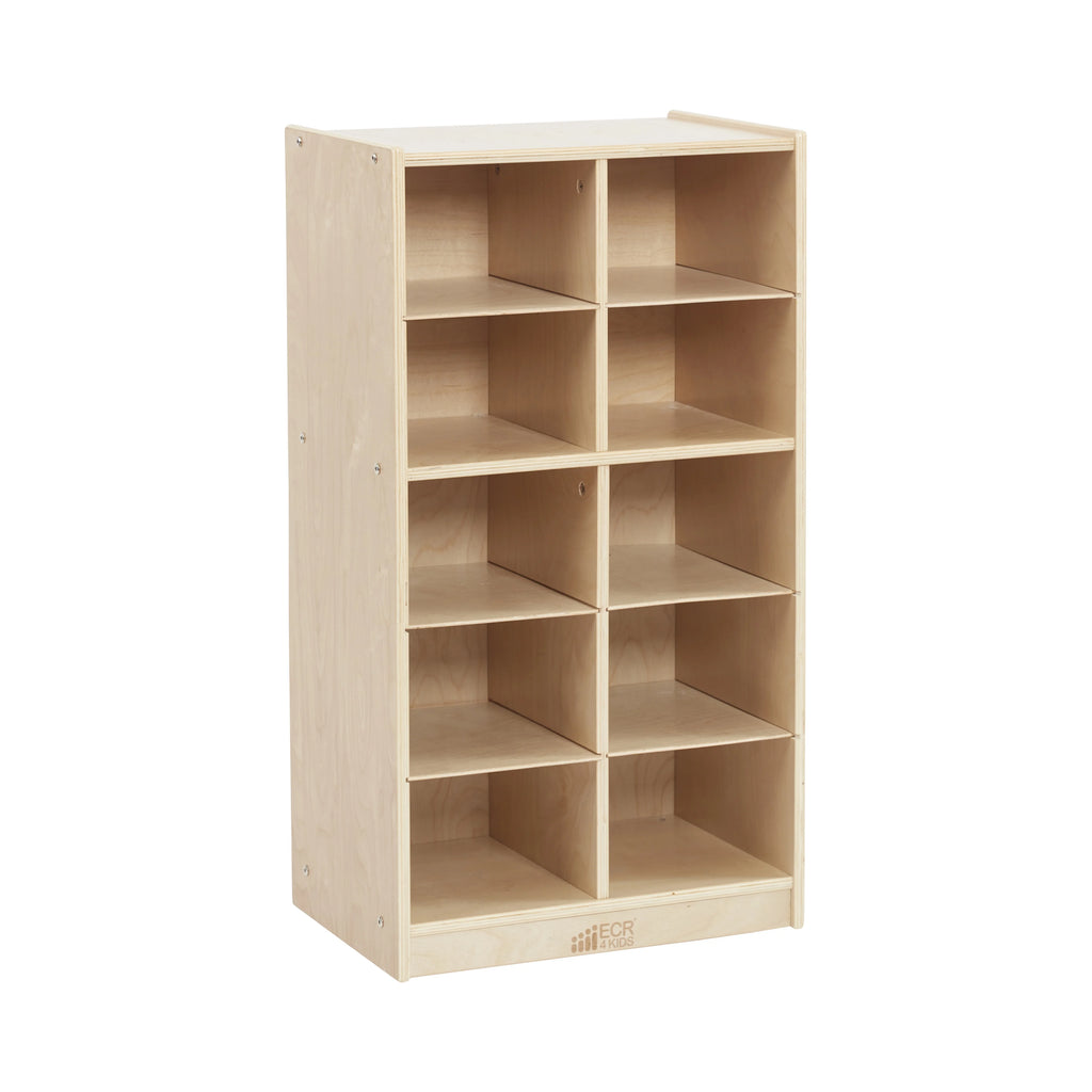 10 Cubby Mobile Tray Storage Cabinet B931