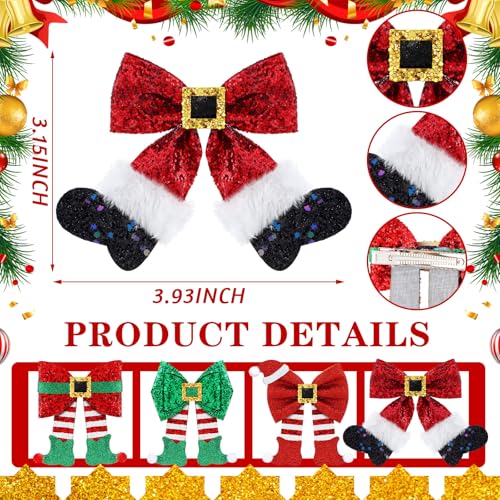 4 Pack Christmas Hair Clips G2025