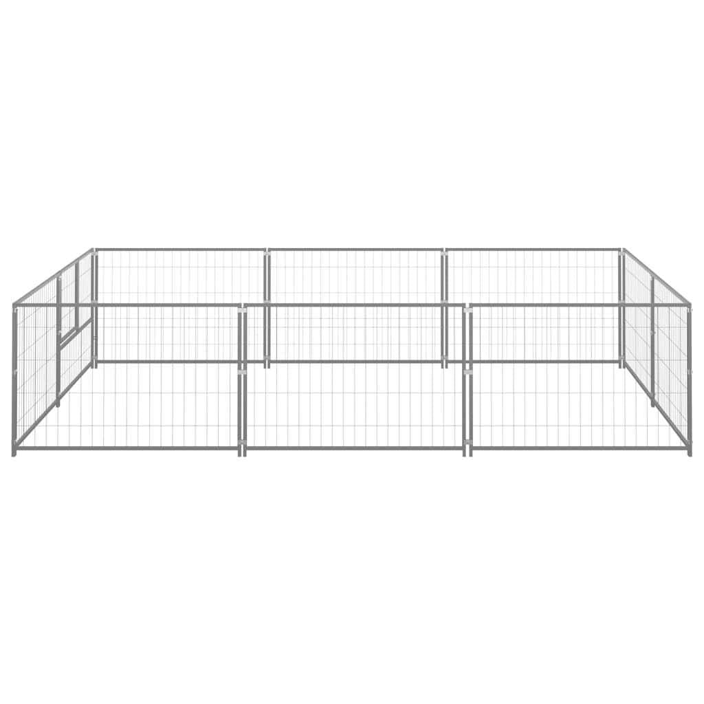 Dog Kennel Silver Steel R813230