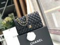 Black Handbag with Gold Toned Hardware J624317