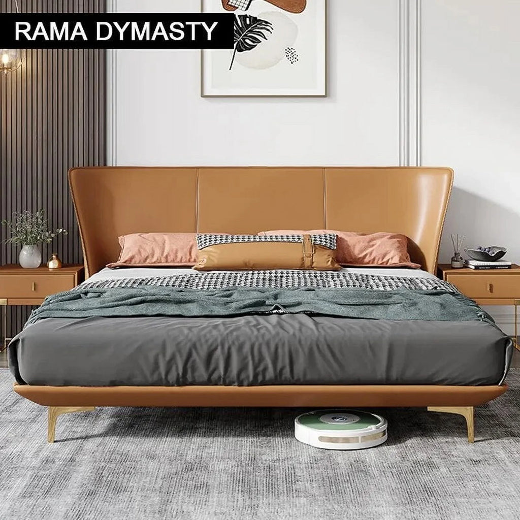 Genuine Leather King Queen Size Bed O412