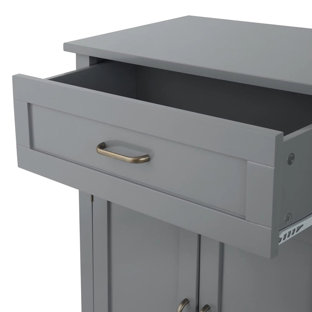 Gray Wooden Floor Storage Cabinet U452