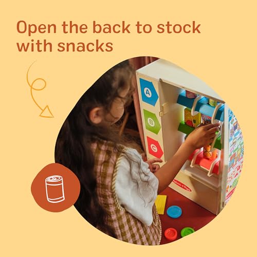 Wooden Vending Machine Toy with Play Food and Play Money U258640