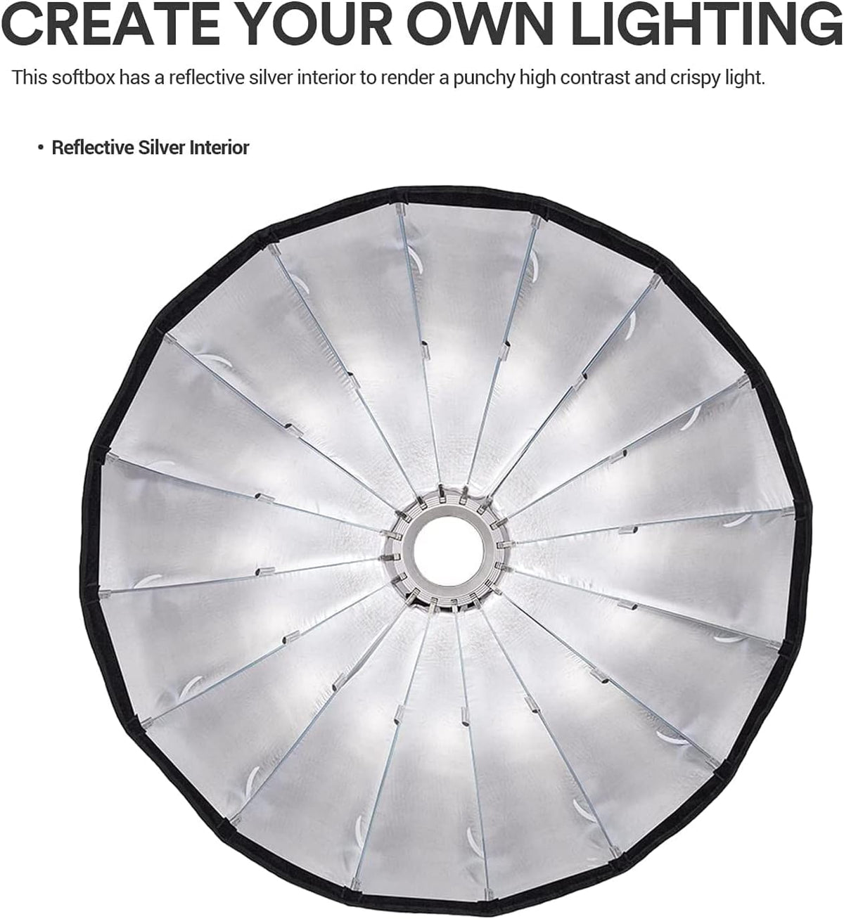47 Inch Parabolic Softbox Bowens Mount with Diffuser and Carrying Bag J452