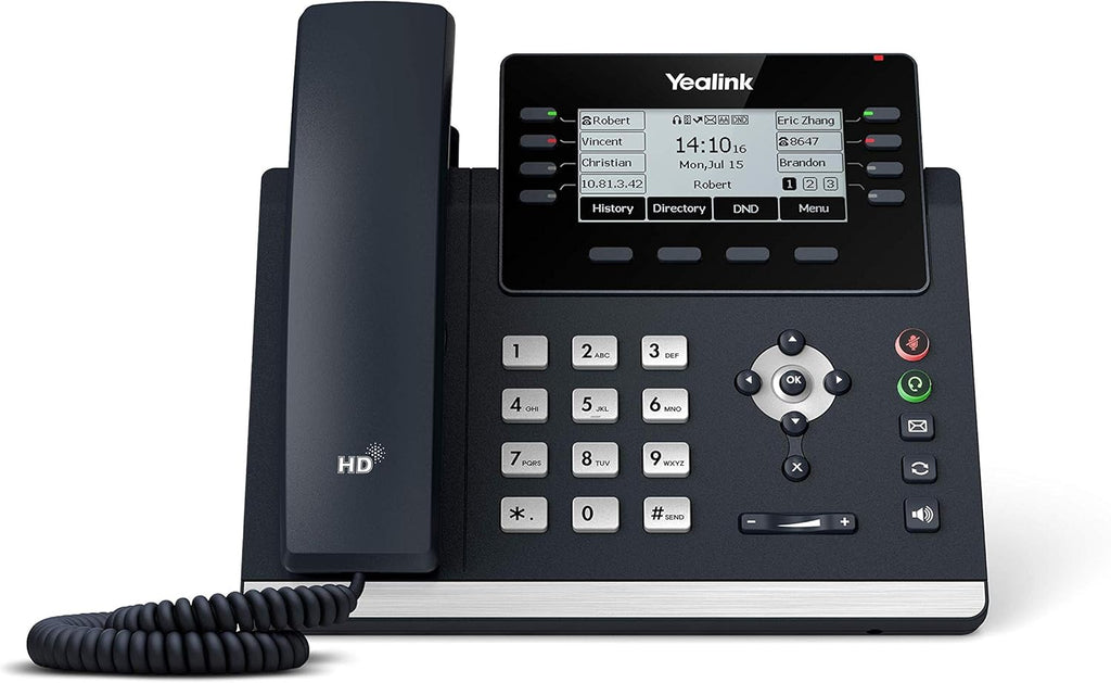 IP Phone, 12 VoIP Accounts, 3.7-Inch Graphical Display, Dual-Port Gigabit Ethernet, PoE F9119