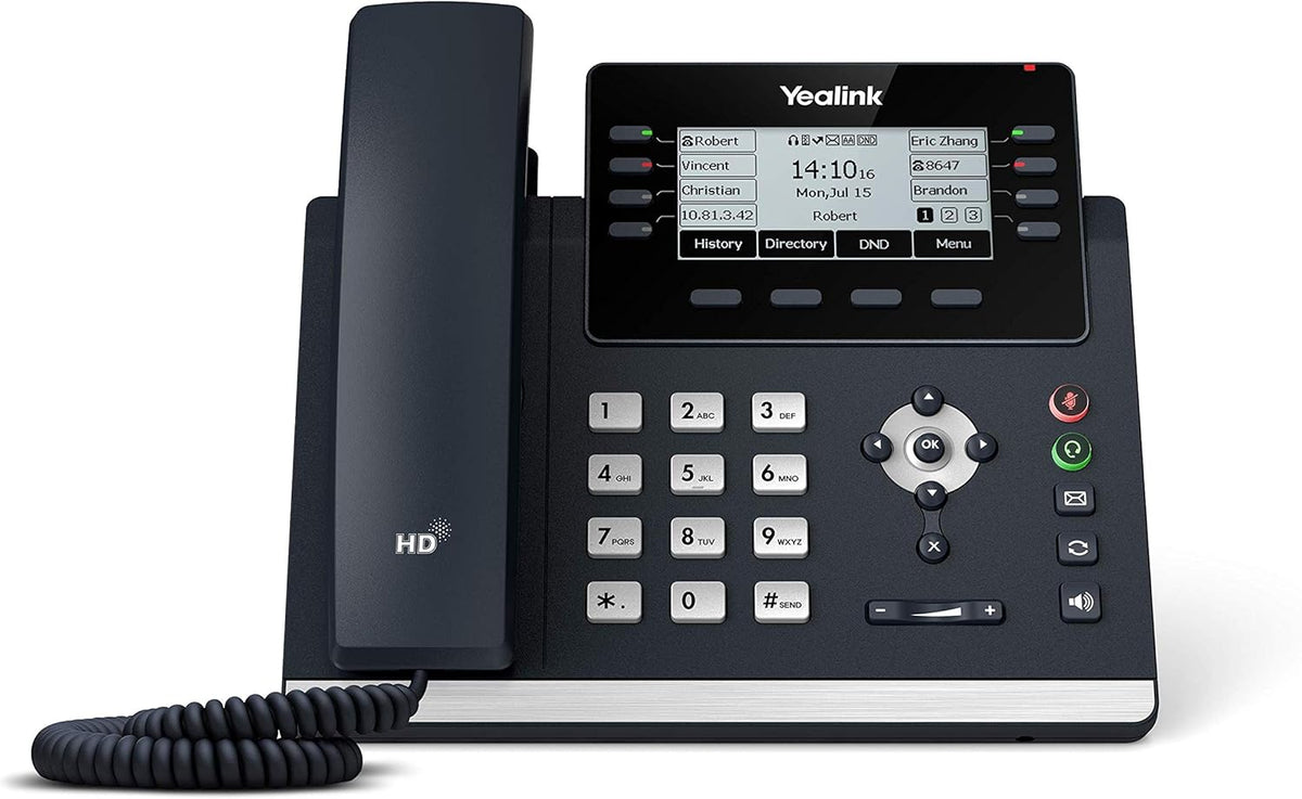 IP Phone, 12 VoIP Accounts, 3.7-Inch Graphical Display, Dual-Port Gigabit Ethernet, PoE F9119