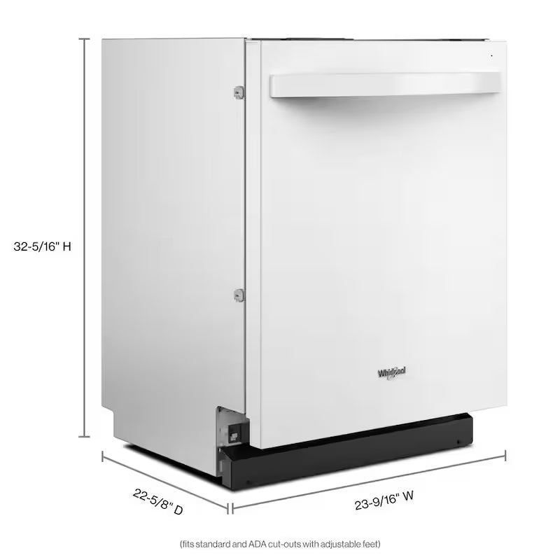 White Built-In Dishwasher with 3rd Rack O460