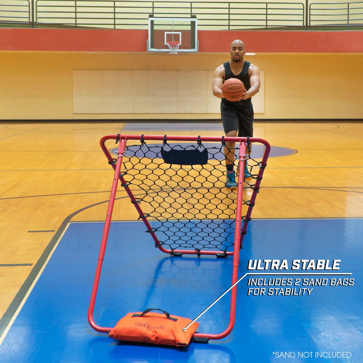 Basketball Rebounder with Adjustable Frame Y311012