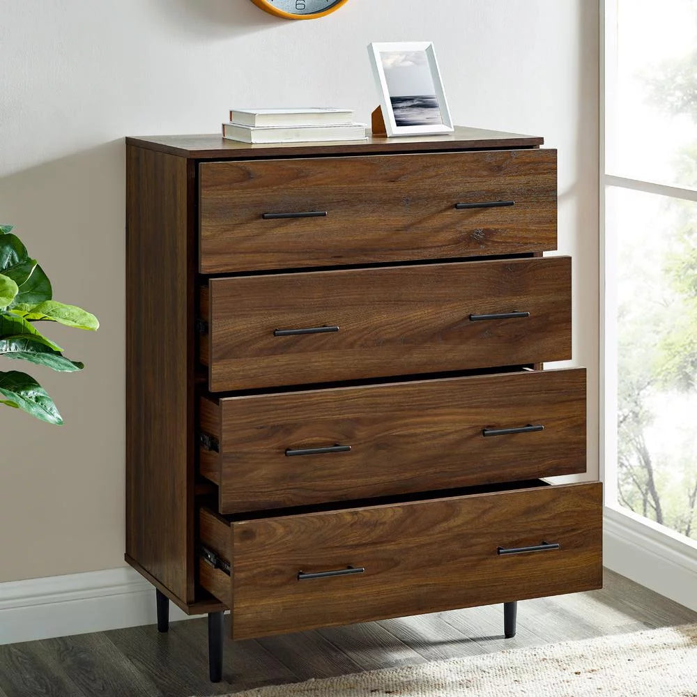 30" 4-Drawer Dark Walnut Bedroom Chest P806067