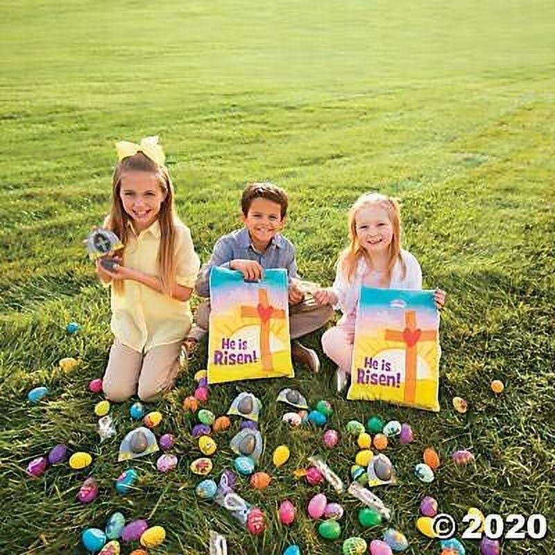 Glow-in-the-Dark Plastic Easter Eggs with Cross O947