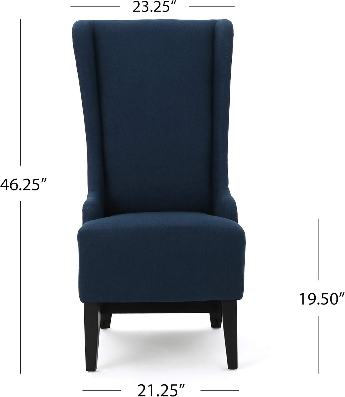 Dark Blue Fabric Dining Chair H392387