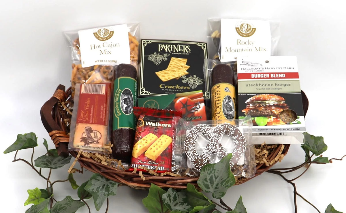 Camping Themed Basket Filled With Snacks & Treats 6 Pounds K6902