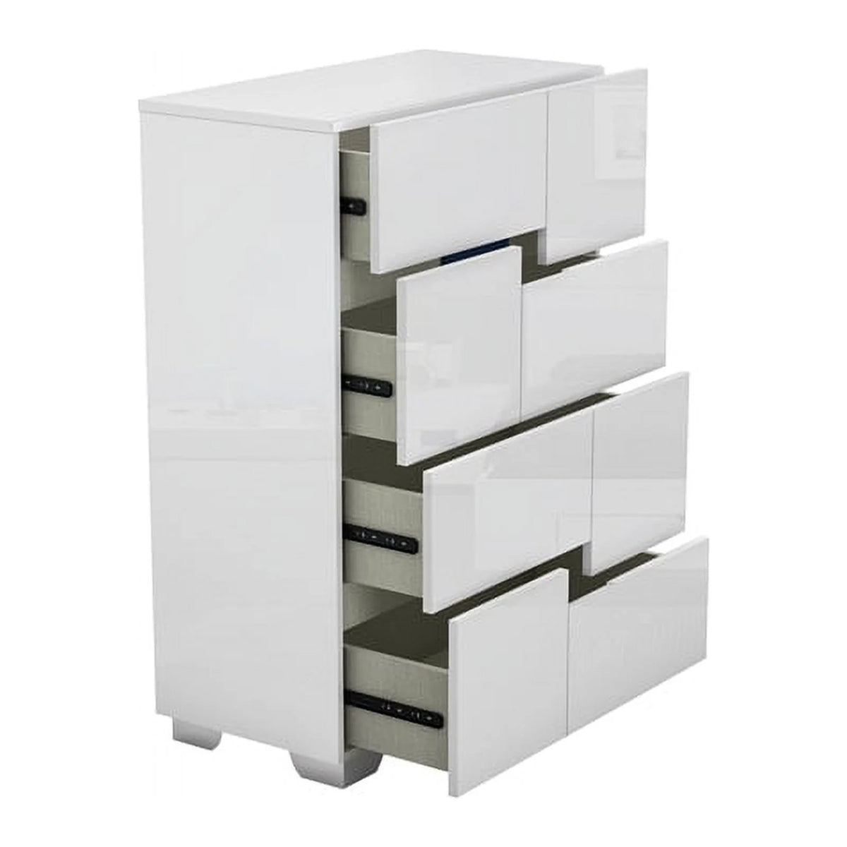 4-Piece White Wood Queen Bedroom Set H94460