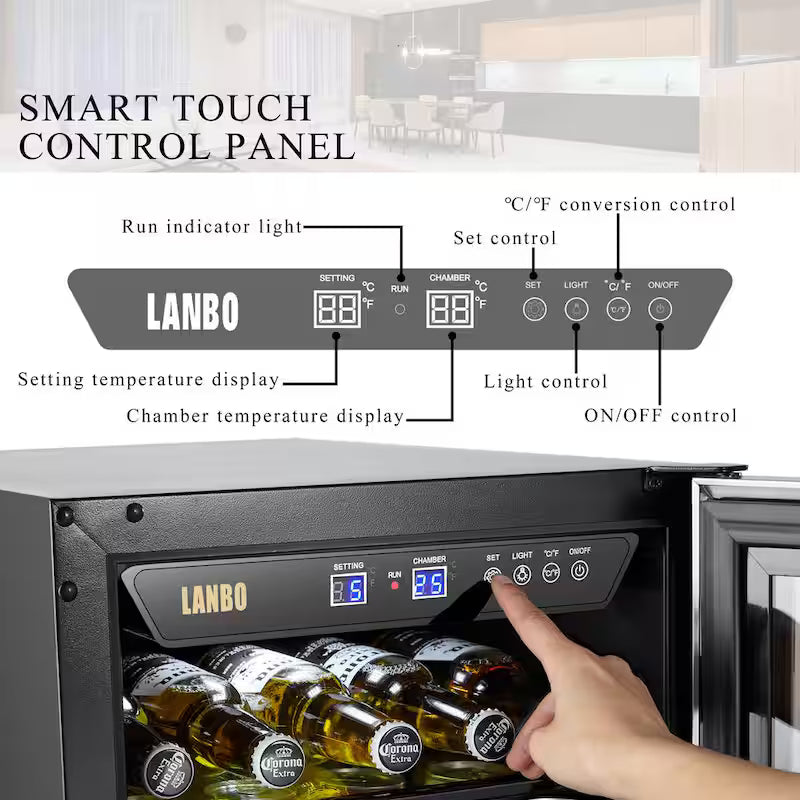 15 in. 70 Can Stainless Steel Beverage Refrigerator H420411