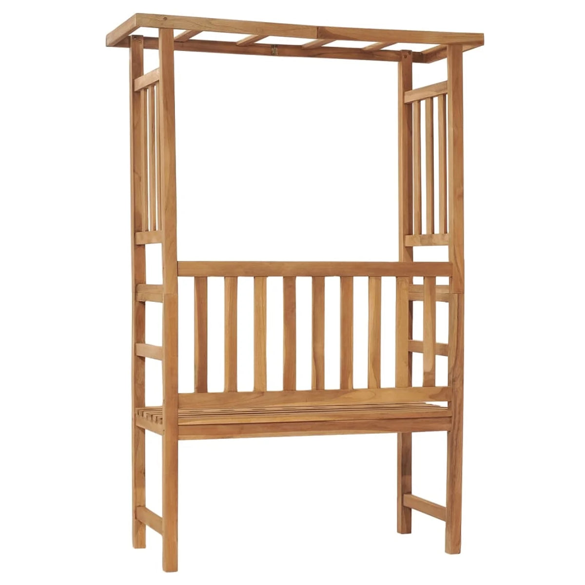 Teak Wood Garden Bench with Pergola Q59752