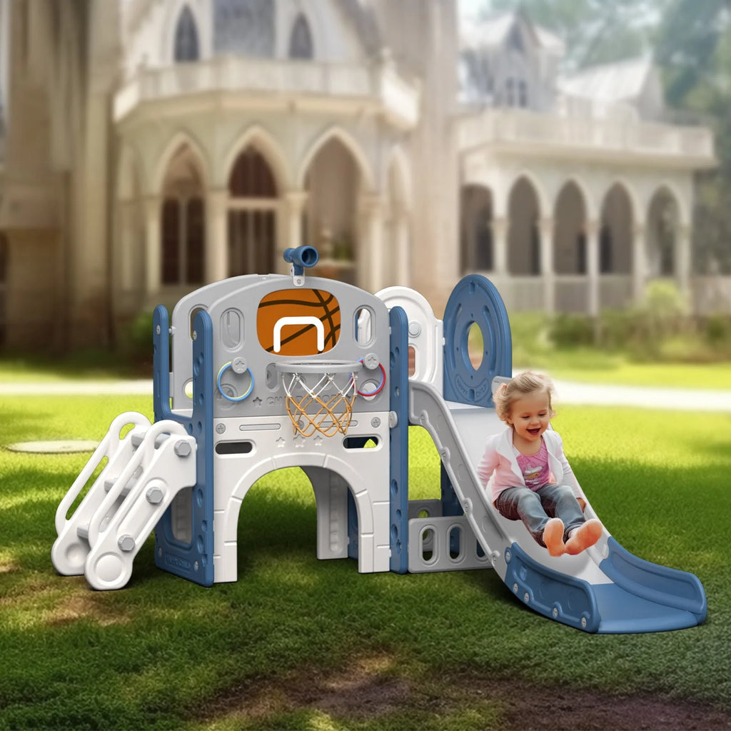 7-in-1 Kids Slide Play Set with Climber C6161